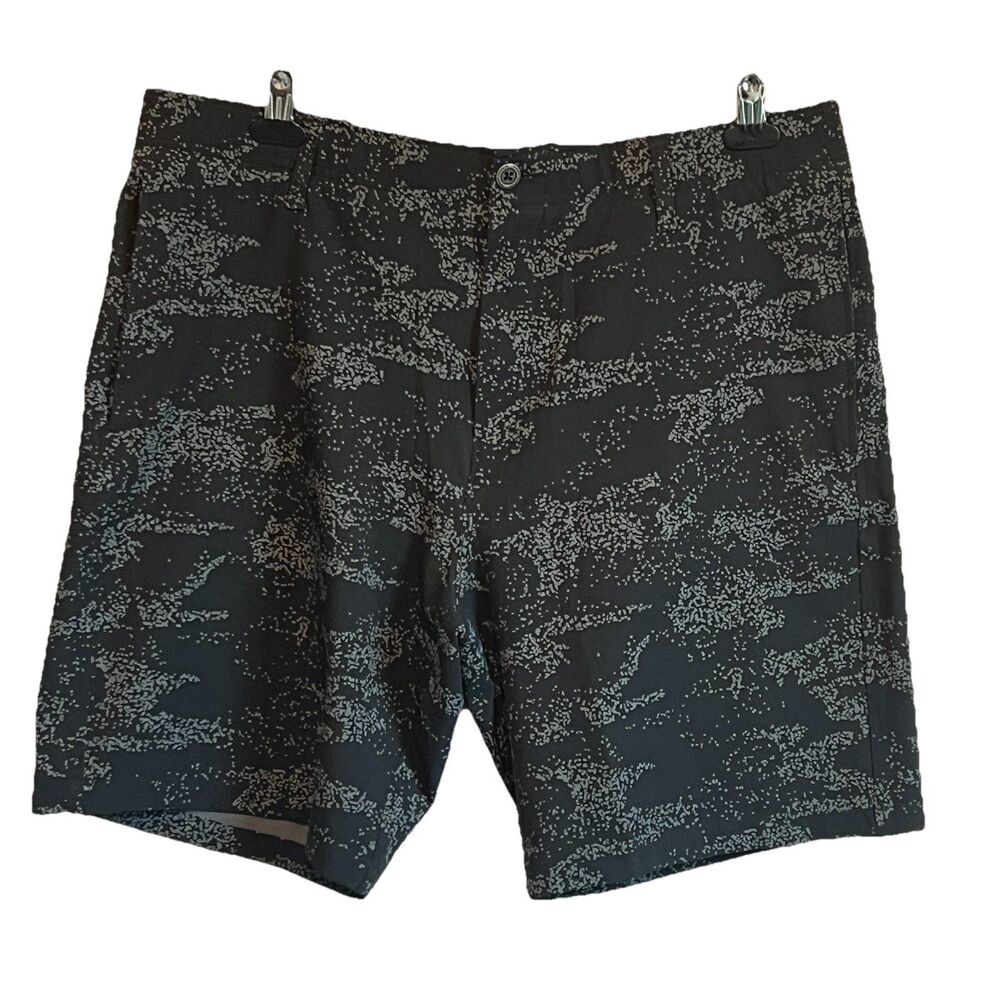 UNDER ARMOUR Golf Printed Court Shorts Chino Stretch 38 Waist Gray 10 Inseam New